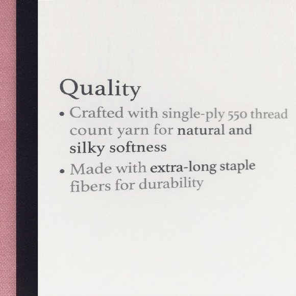 new Charter Club 550 Thread Count Cotton TWIN Sheet Set in CHERRY BLOSSOM PINK - Picture 4 of 6